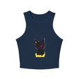 Black Cat Watercolor Racerback Tank Top Tank Top - Blululi