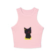 Black Cat Watercolor Racerback Tank Top Tank Top - Blululi