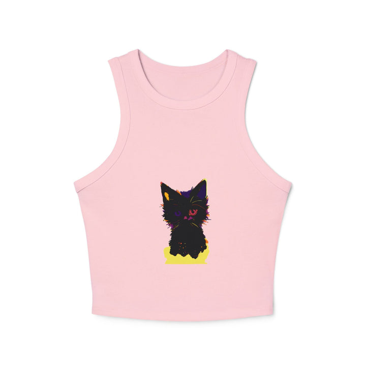 Black Cat Watercolor Racerback Tank Top Tank Top - Blululi