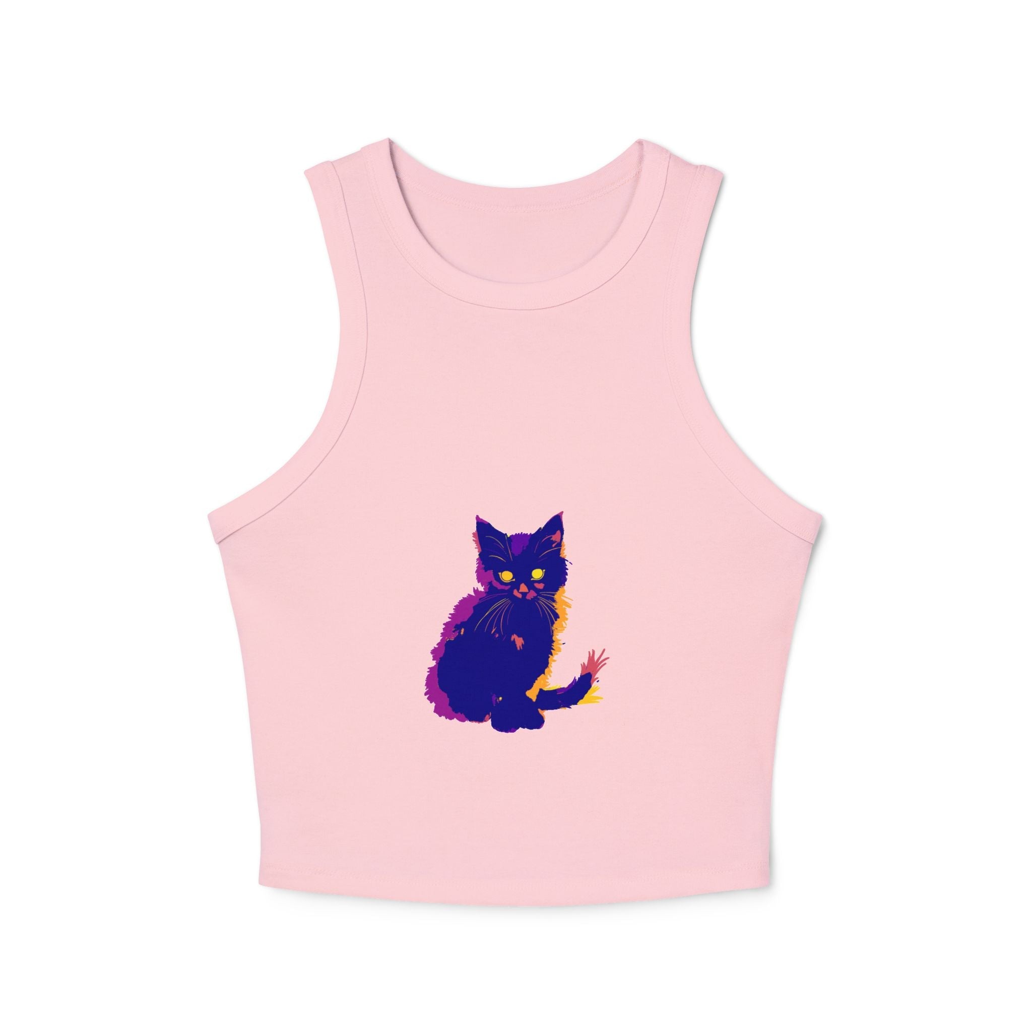 Black Cat Watercolor Racerback Tank Top Tank Top - Blululi