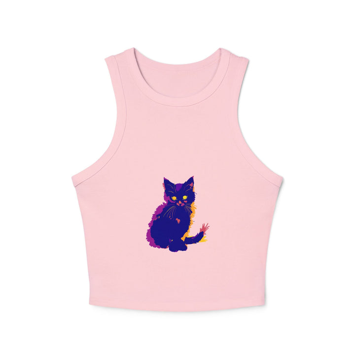 Black Cat Watercolor Racerback Tank Top Tank Top - Blululi