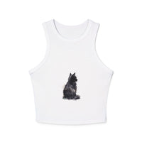 Black Cat Watercolor Racerback Tank Top Tank Top - Blululi