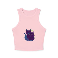 Black Cat Watercolor Racerback Tank Top Tank Top - Blululi