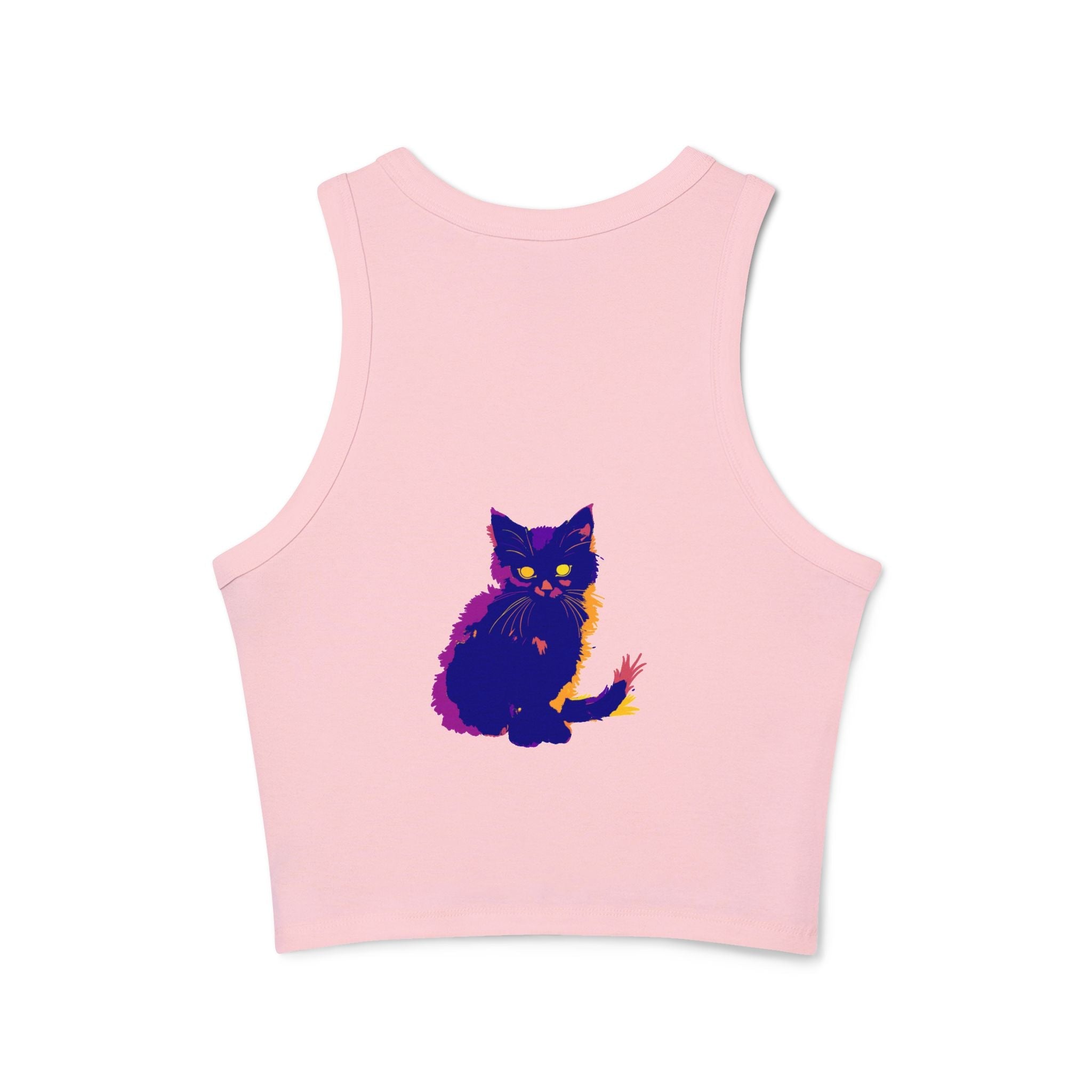 Black Cat Watercolor Racerback Tank Top Tank Top - Blululi