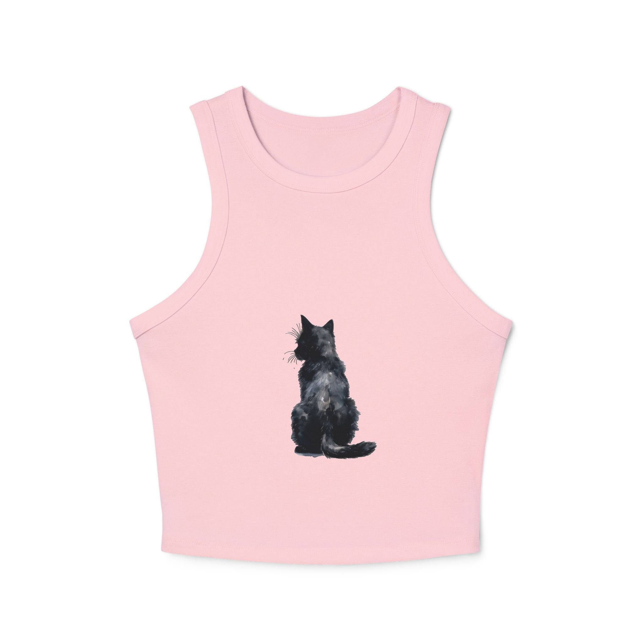 Black Cat Watercolor Racerback Tank Top Tank Top - Blululi