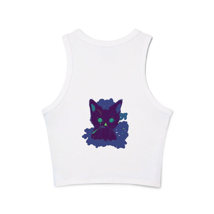 Black Cat Watercolor Racerback Tank Top Tank Top - Blululi