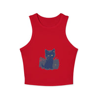 Black Cat Watercolor Racerback Tank Top Tank Top - Blululi