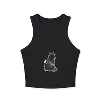 Black Cat Watercolor Racerback Tank Top Tank Top - Blululi