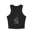 Black Cat Watercolor Racerback Tank Top Tank Top - Blululi