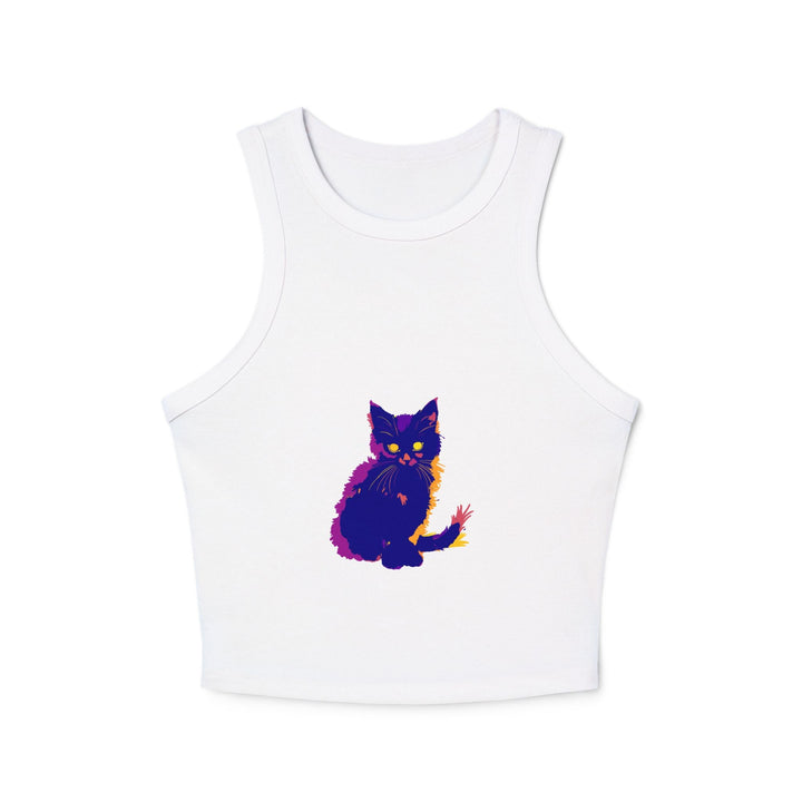 Black Cat Watercolor Racerback Tank Top Tank Top - Blululi