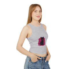 Black Cat Watercolor Racerback Tank Top Tank Top - Blululi