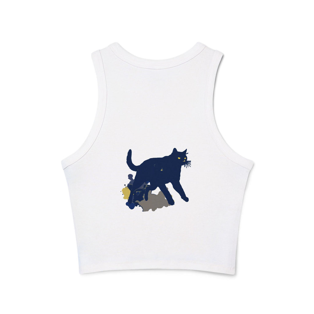 Black Cat Watercolor Racerback Tank Top Tank Top - Blululi