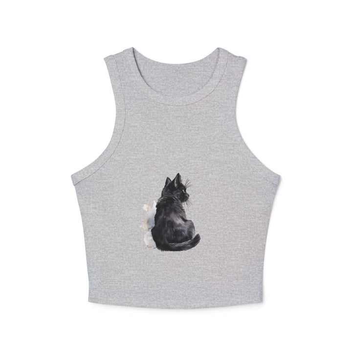 Black Cat Watercolor Racerback Tank Top Tank Top - Blululi