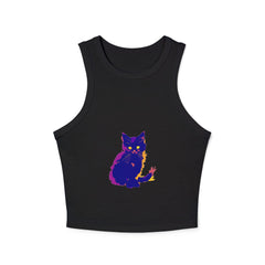 Black Cat Watercolor Racerback Tank Top Tank Top - Blululi