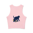 Black Cat Watercolor Racerback Tank Top Tank Top - Blululi