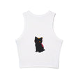 Black Cat Watercolor Racerback Tank Top Tank Top - Blululi