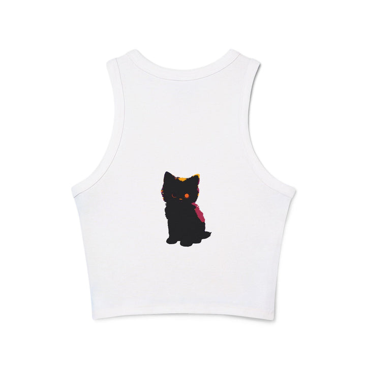 Black Cat Watercolor Racerback Tank Top Tank Top - Blululi