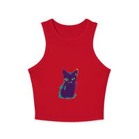 Black Cat Watercolor Racerback Tank Top Tank Top - Blululi