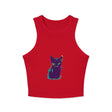Black Cat Watercolor Racerback Tank Top Tank Top - Blululi