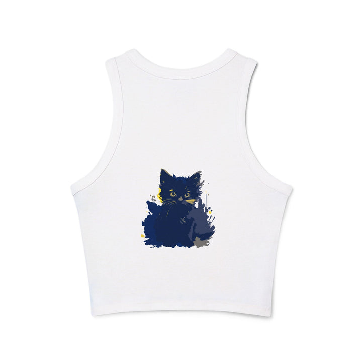 Black Cat Watercolor Racerback Tank Top Tank Top - Blululi