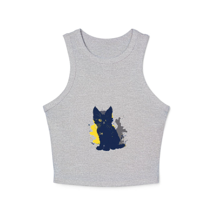 Black Cat Watercolor Racerback Tank Top Tank Top - Blululi