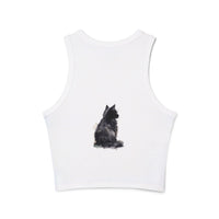 Black Cat Watercolor Racerback Tank Top Tank Top - Blululi
