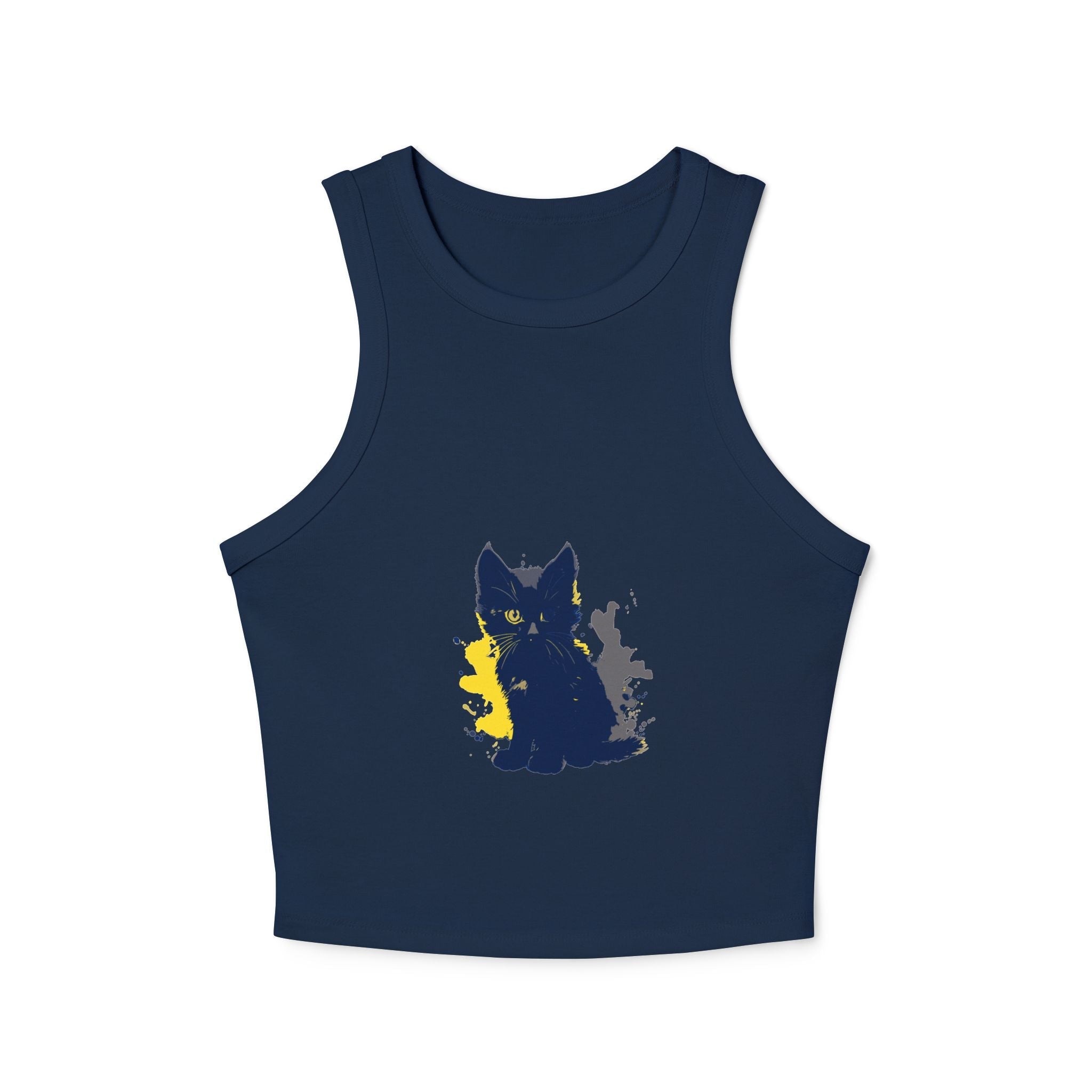 Black Cat Watercolor Racerback Tank Top Tank Top - Blululi