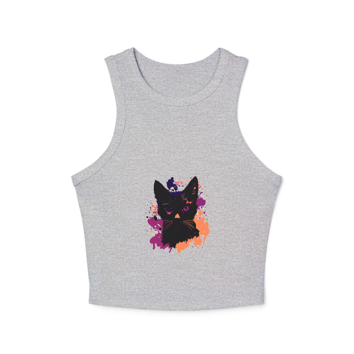 Black Cat Watercolor Racerback Tank Top Tank Top - Blululi