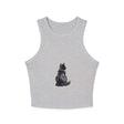 Black Cat Watercolor Racerback Tank Top Tank Top - Blululi