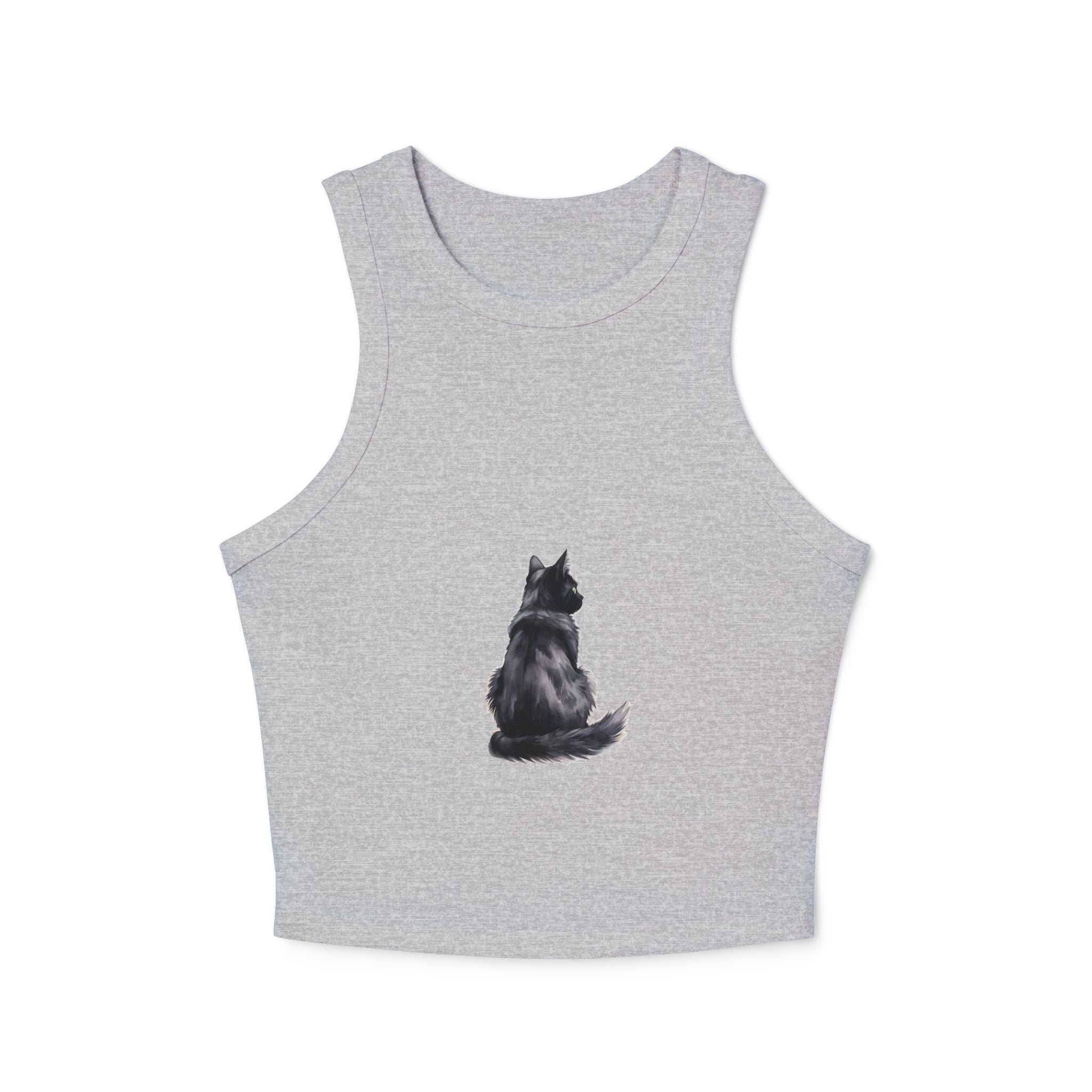 Black Cat Watercolor Racerback Tank Top Tank Top - Blululi