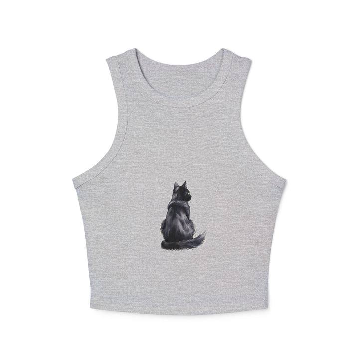 Black Cat Watercolor Racerback Tank Top Tank Top - Blululi