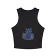 Black Cat Watercolor Racerback Tank Top Tank Top - Blululi