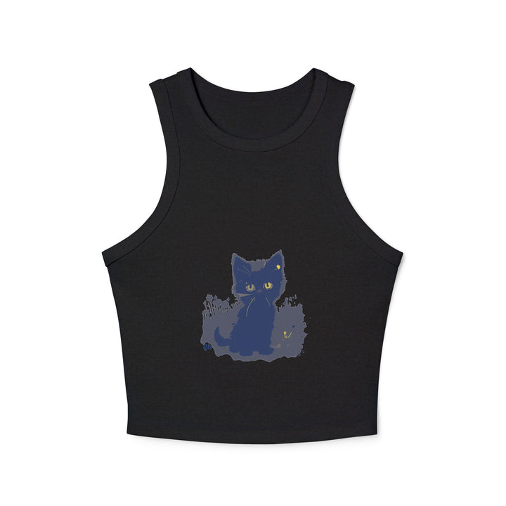 Black Cat Watercolor Racerback Tank Top Tank Top - Blululi