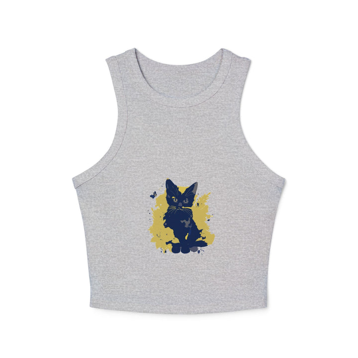 Black Cat Watercolor Racerback Tank Top Tank Top - Blululi