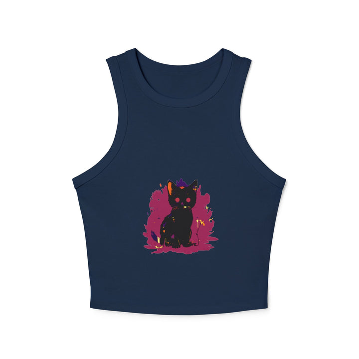 Black Cat Watercolor Racerback Tank Top Tank Top - Blululi