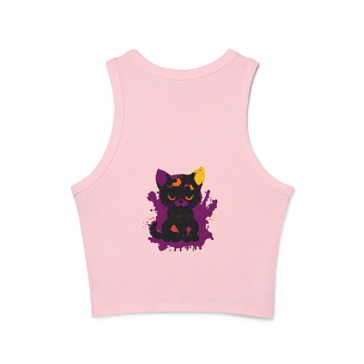 Black Cat Watercolor Racerback Tank Top Tank Top - Blululi