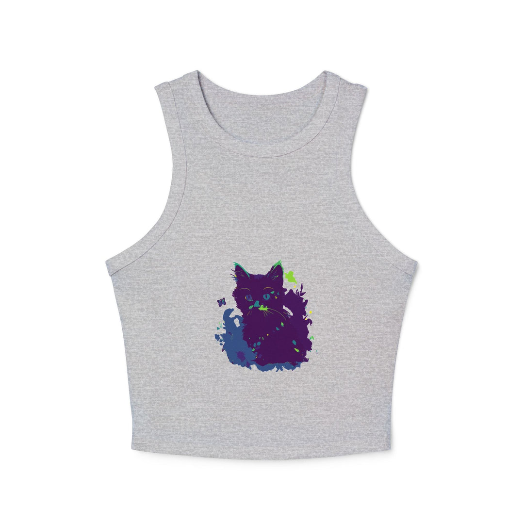 Black Cat Watercolor Racerback Tank Top Tank Top - Blululi