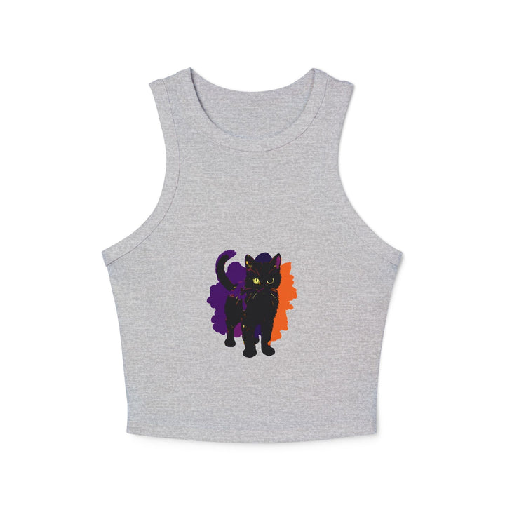 Black Cat Watercolor Racerback Tank Top Tank Top - Blululi