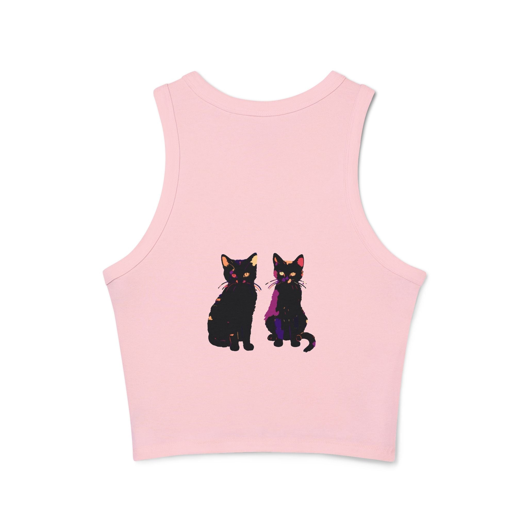 Black Cat Watercolor Racerback Tank Top Tank Top - Blululi