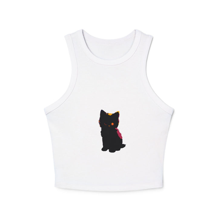 Black Cat Watercolor Racerback Tank Top Tank Top - Blululi