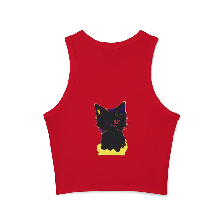 Black Cat Watercolor Racerback Tank Top Tank Top - Blululi