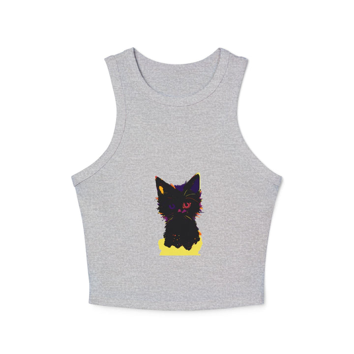 Black Cat Watercolor Racerback Tank Top Tank Top - Blululi