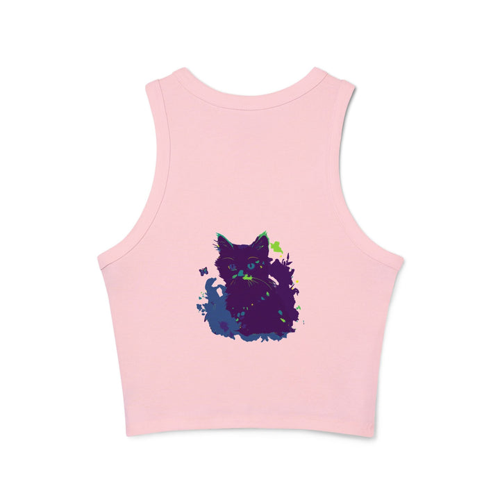 Black Cat Watercolor Racerback Tank Top Tank Top - Blululi