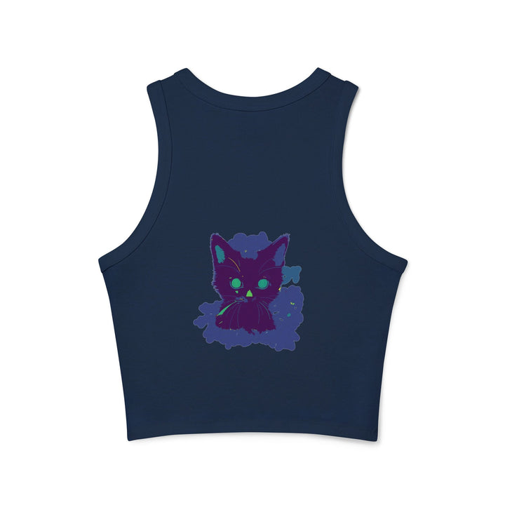 Black Cat Watercolor Racerback Tank Top Tank Top - Blululi