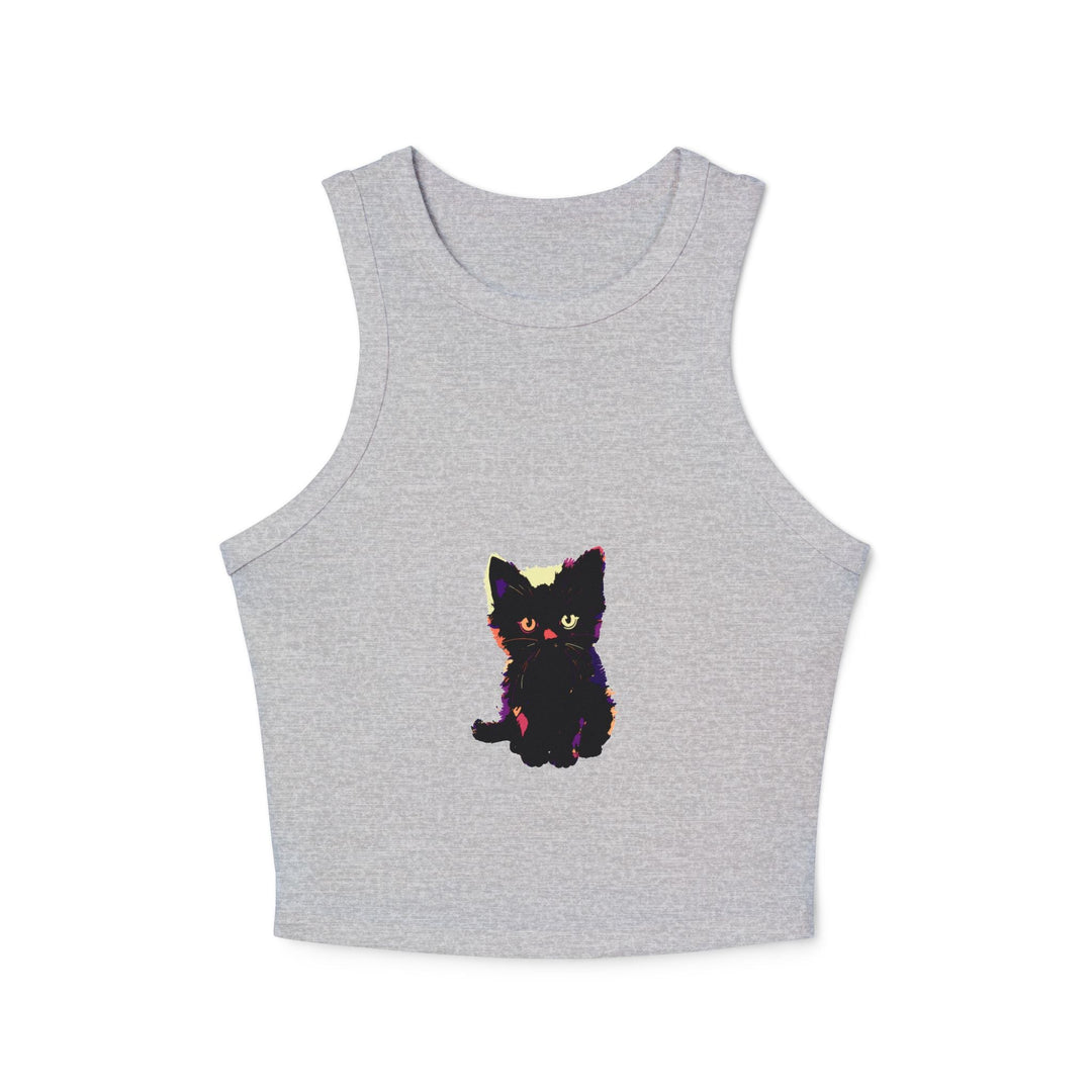 Black Cat Watercolor Racerback Tank Top Tank Top - Blululi