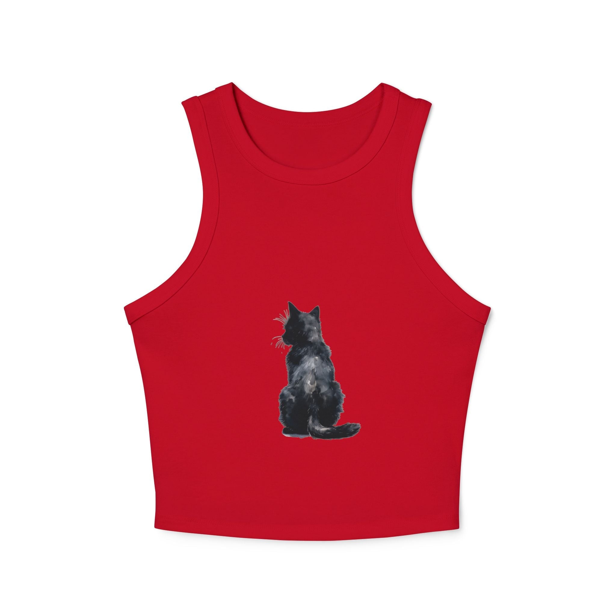 Black Cat Watercolor Racerback Tank Top Tank Top - Blululi