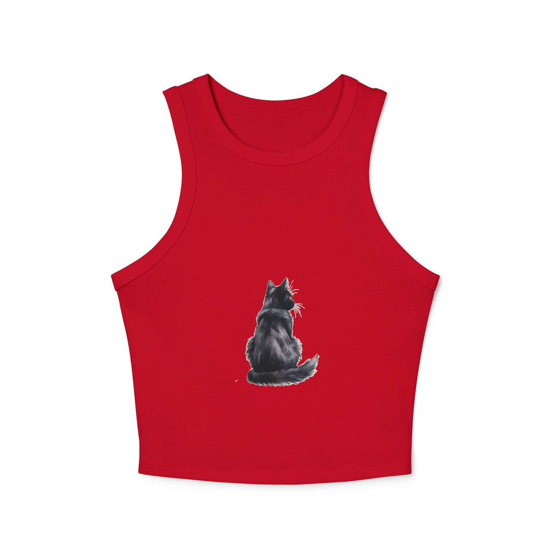 Black Cat Watercolor Racerback Tank Top Tank Top - Blululi