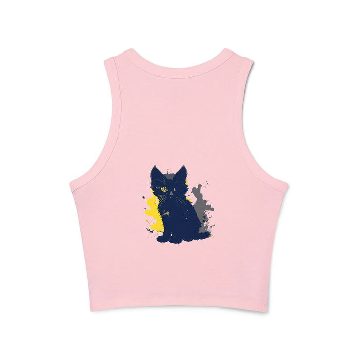 Black Cat Watercolor Racerback Tank Top Tank Top - Blululi