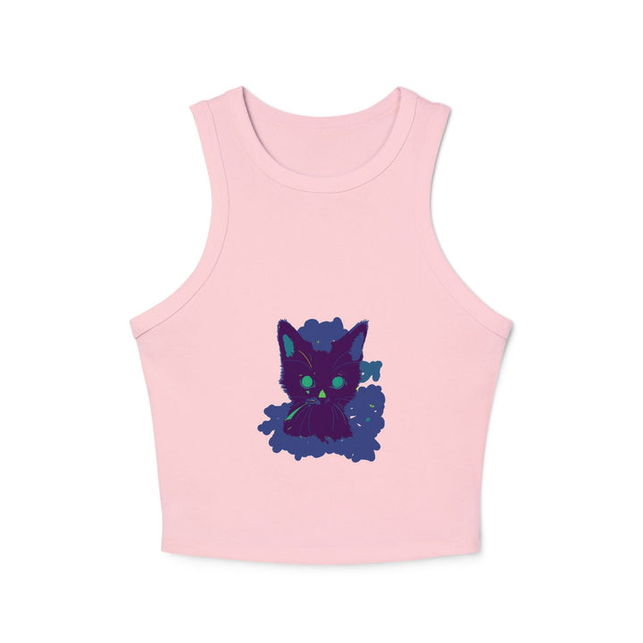 Black Cat Watercolor Racerback Tank Top Tank Top - Blululi