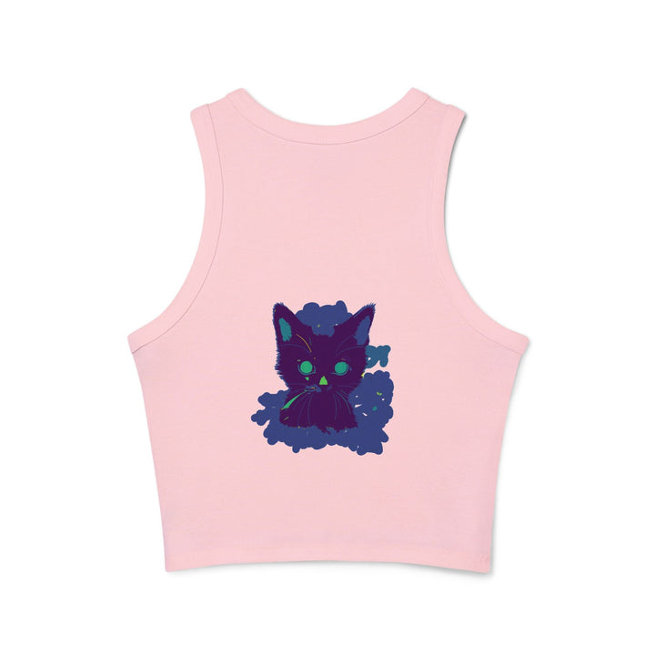 Black Cat Watercolor Racerback Tank Top Tank Top - Blululi